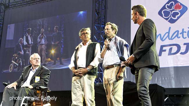 Joel Solari, Stéphane Delaux, Christophe Blanchard-Dignac (PDG de FDJ) et Stéphane Jobert (NRJ 12)