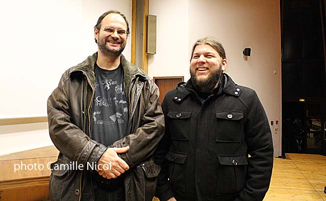 Hugo de Confessions d'Histoire à gauche et Ben de Nota Bene à droite