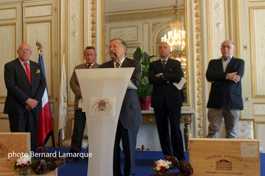 Serge Receveur, Nicolas de Balliencourt dit Courcol, Alain Duhamel, Alain Juppé et Jean-Pierre Le Goff