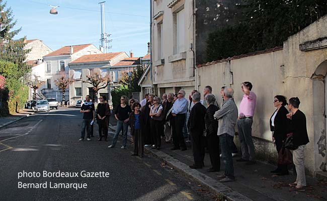 Visite du quartier par un des groupes formés