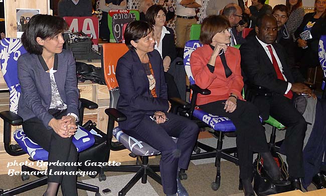 Emmanuelle Ajon, Annick Girardin, Michèle Delaunay et Pierre de Gaëtan à l'écoute des porteurs de projet