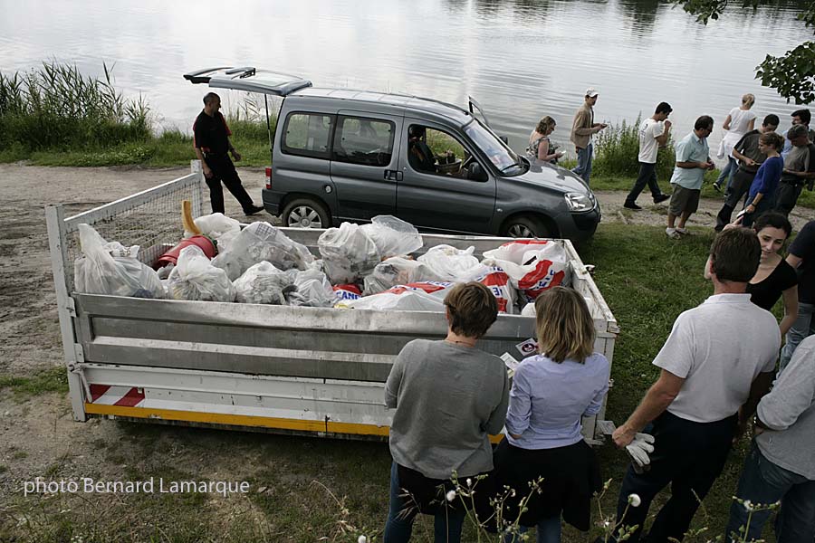 Benne de déchets collectés en 2 heures