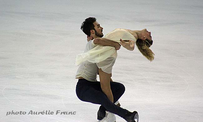 Gabriella Papadakis et Guillaume Cizeron durant leur programme long Gabriella Papadakis et Guillaume Cizeron durant leur programme long