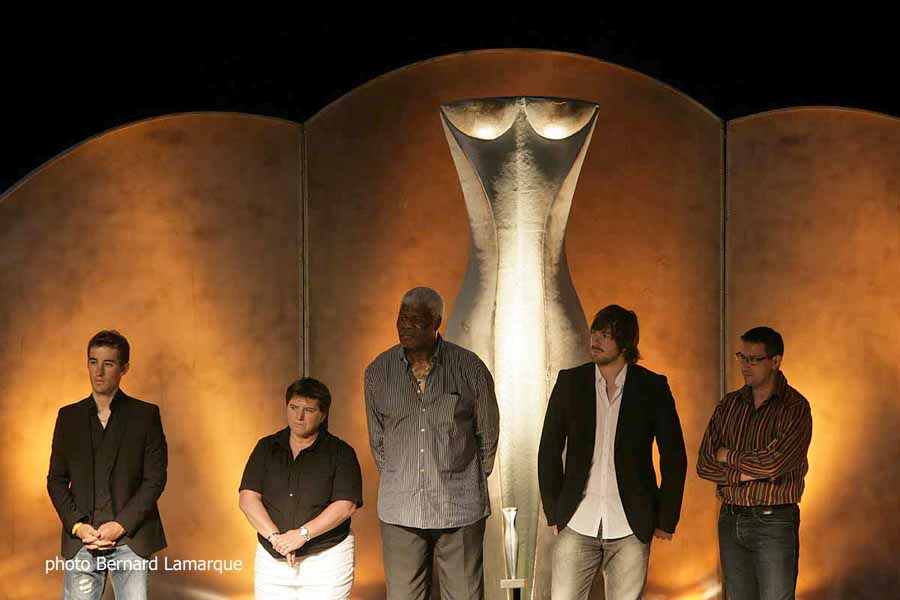 les parrains sportifs : Vivien Brisse, Cathy Arnaud, Mathieu Bisséni, Hugh Chalmers et Olivier Noirot