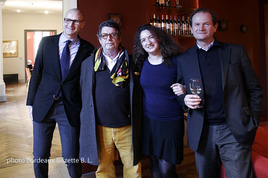 Xavier Alberti, directeur de Châteaux Hôtels Collection, Jean-Pierre Xiradakis, Emmanuelle René qui dirige la Maison Bord'eau et son propriétaire Pierre Lurton