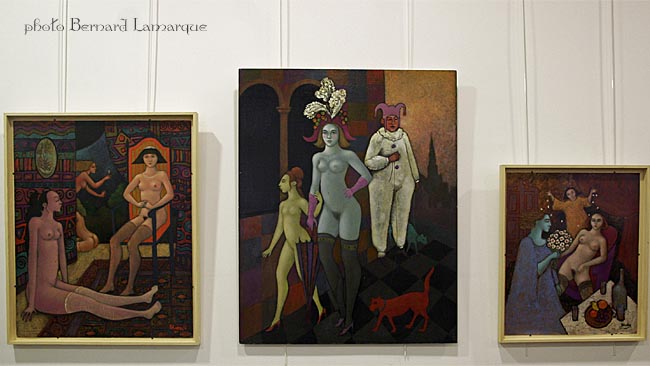 Trois tableaux de Georges Braem accrochés à la galerie Axiome Trois tableaux de Georges Braem accrochés à la galerie Axiome