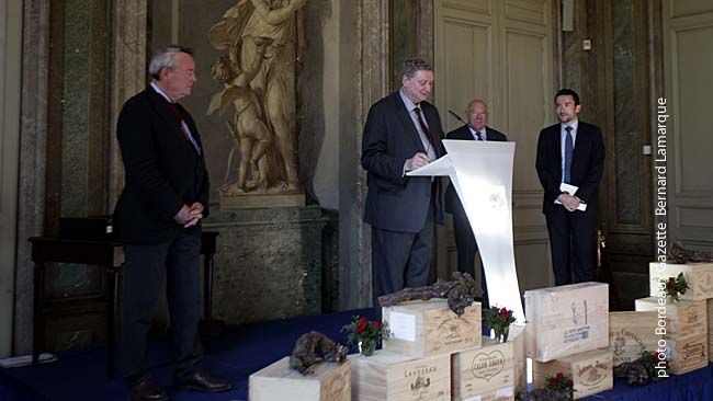 Philippe Raynaud, le lauréat pendant son allocution