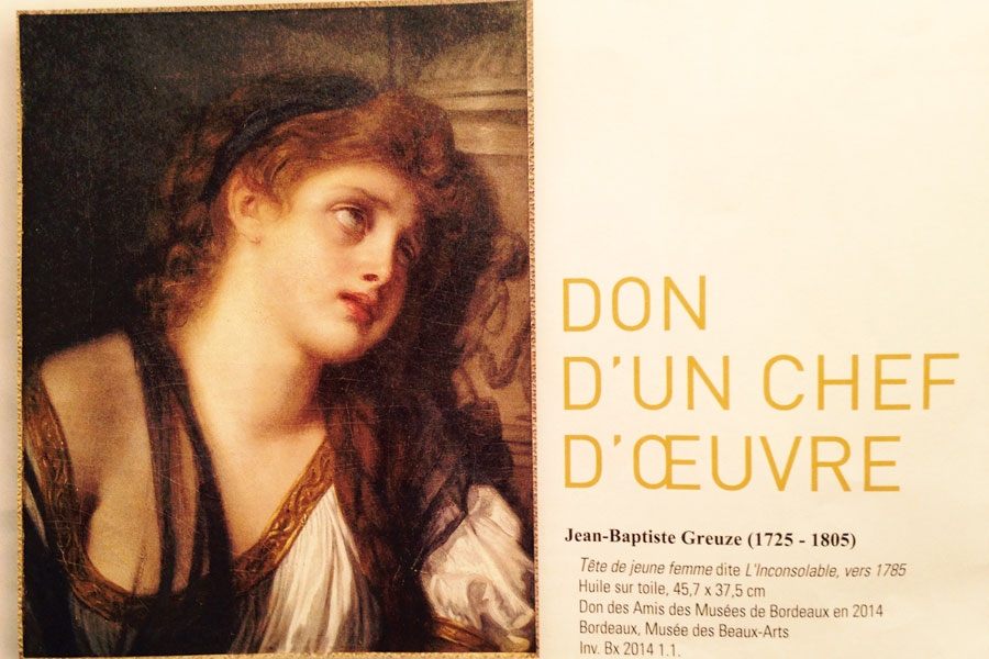 Don d'un Chef d'Oeuvre "L'Inconsolable" de Greuze