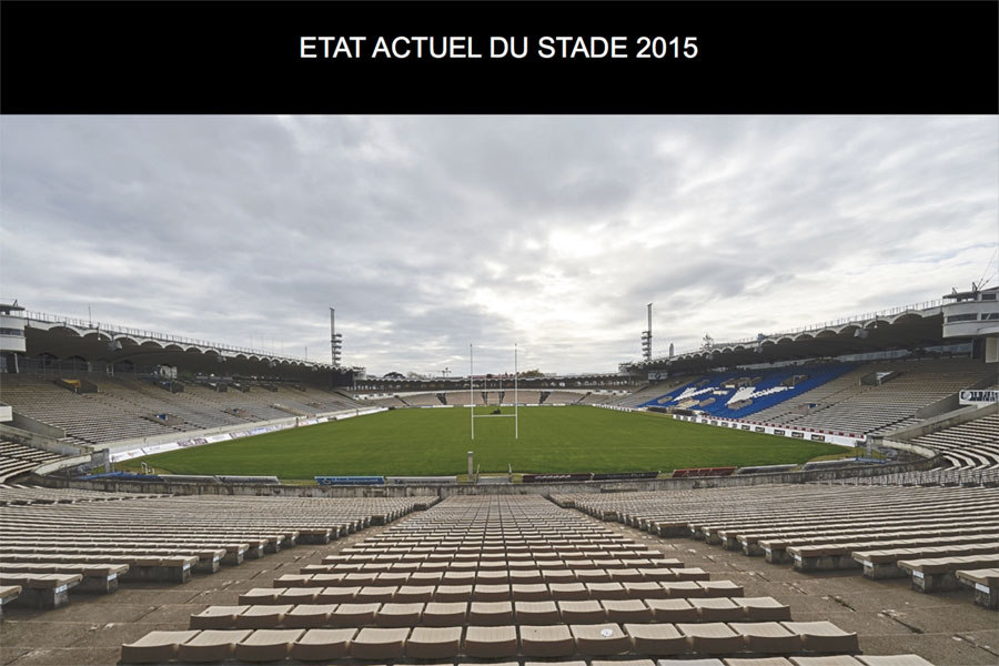 Etat actuel du stade Chaban Delmas 2015 Etat actuel du stade Chaban Delmas 2015