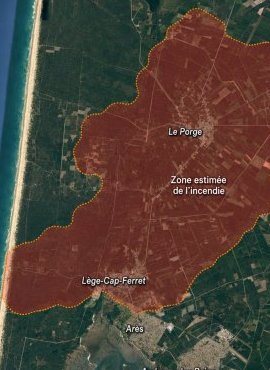 Incendie en Gironde : le feu s'étend de Saumos au bassin d'Arcachon