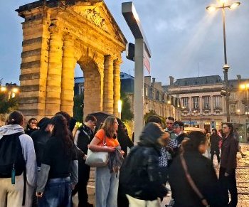 Fin de manifestation place de la Place de la Victoire à Bordeaux