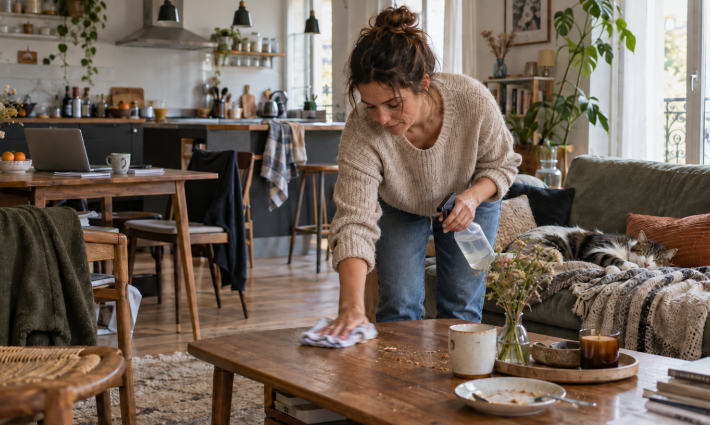 Cuisine ouverte, télétravail, animaux : pourquoi avons-nous l'impression de toujours faire le ménage ?