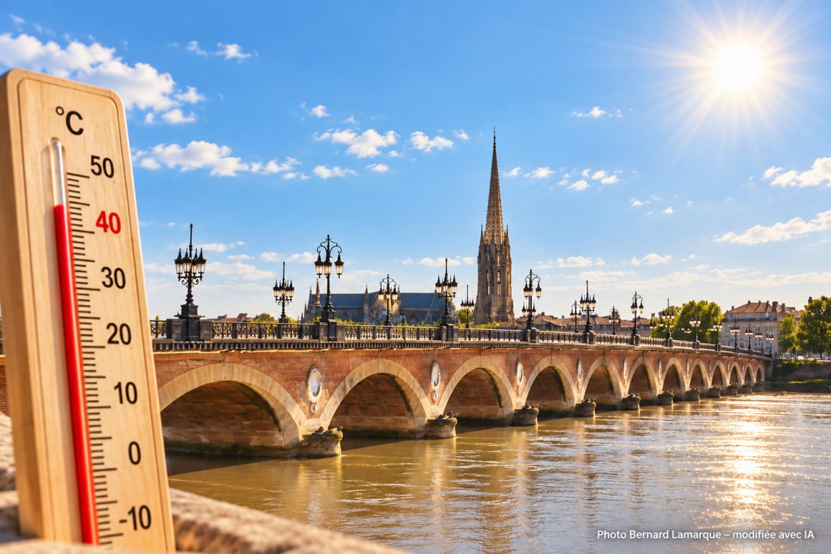 Bordeaux a dépassé 40 °C sept fois durant un été 2026 record
