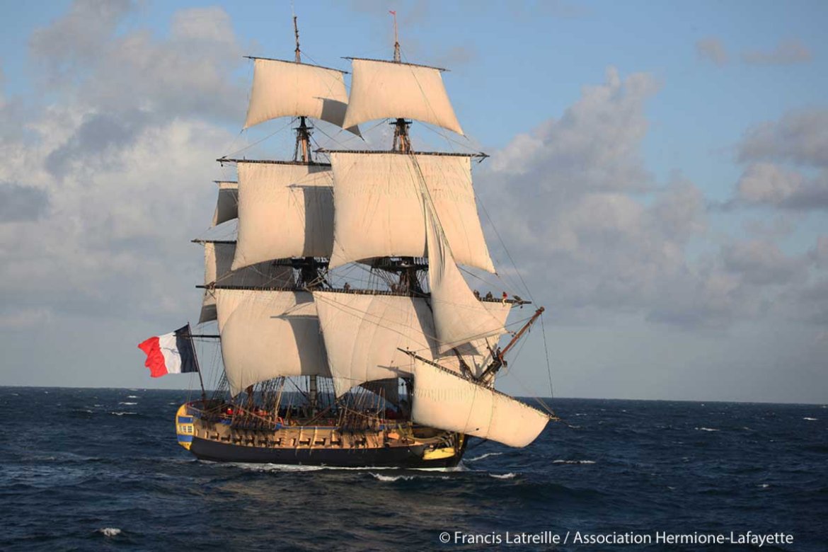 L'Hermione décale son voyage 2022